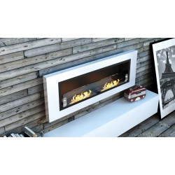 LUXUS PLUS Biofireplaces. FD94 WHITE GLASS Bio fireplaces ethanol fireplaces