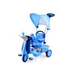 Triciclo Vespino azzurro per bambini Dugez