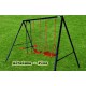 OUTDOOR KIDS CHILDRENS GARDEN DOUBLE SWING,ETCD S003 PLUS , 4 place and GLIDER ,Outdoor Backyard Play Games,heavy chain