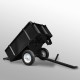 Carrello appendice per trattori, trattorini e tagliaerba TC3080H carrello rimorchio per vari mezzi agricoli portata 350 kg.