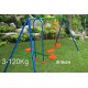 OUTDOOR KIDS CHILDRENS GARDEN DOUBLE SWING,ETCD S003 PLUS , 4 place and GLIDER ,Outdoor Backyard Play Games,heavy chain