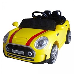 Auto Macchina Elettrica Mini Rally Coupè Giallo 12V Per Bambini