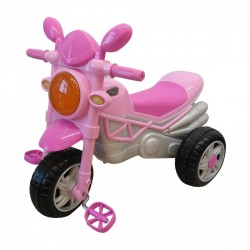 Moto Triciclo Monster con Pedali per Bambini Rosa Dugez