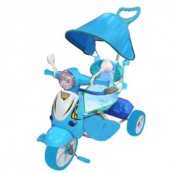 Triciclo Hornet Azzurro Con Parasole Dugez per bambini